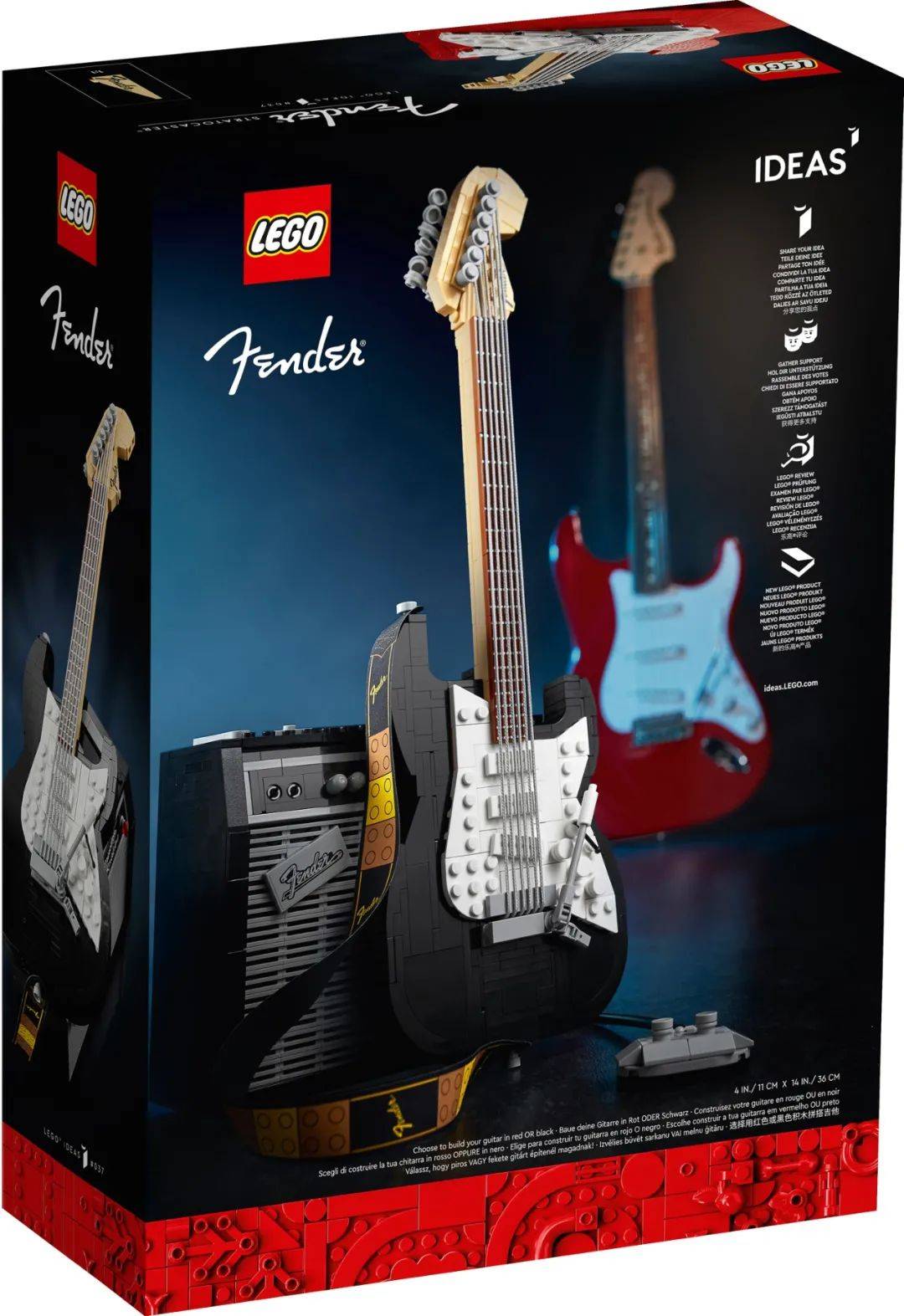 乐高正式发布21329 Fender Stratocaster吉他！有两种颜色！ -1