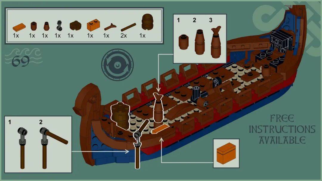 乐高Ideas作品维京长船获10000票支持！【附图纸】 -1