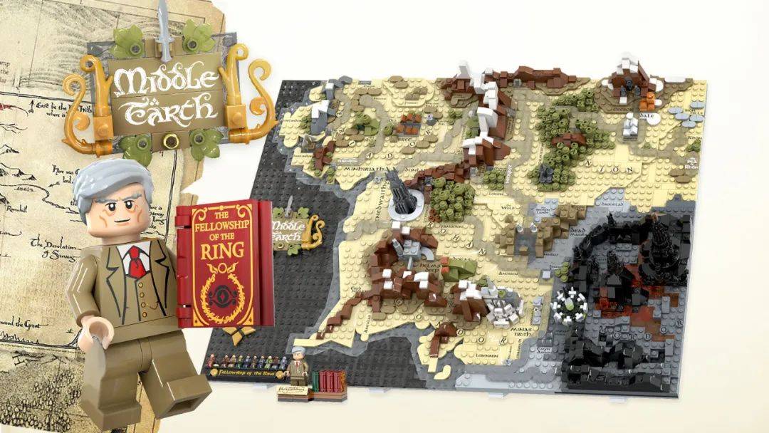 乐高Ideas作品魔戒中土世界地图获得10000票支持 -1