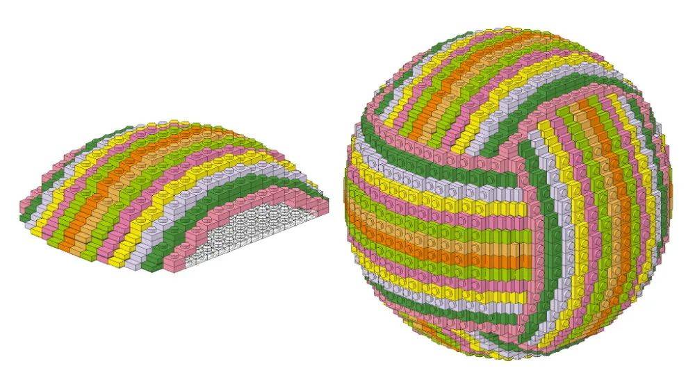 教你用乐高砖块拼出圆形球体 -1