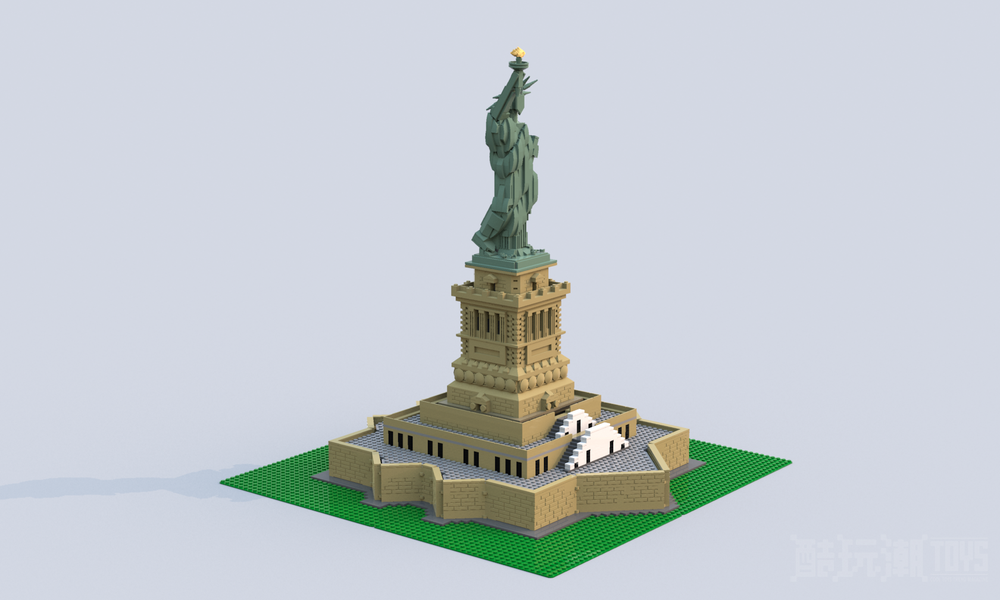 21042自由女神像的星形底座Star shaped base for 21042 Statue of Liberty -1