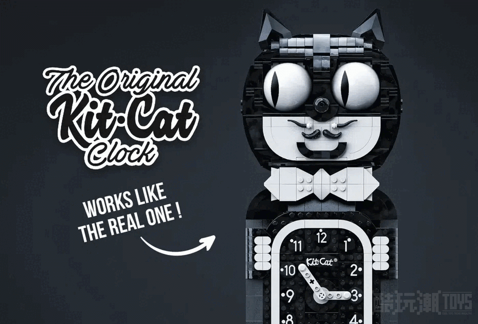 你见过这种猫咪时钟吗？乐高Ideas作品“经典猫钟”获得10000票支持 -1