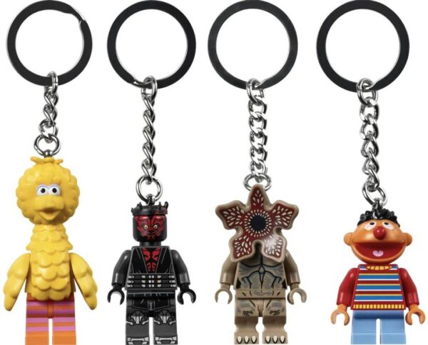 乐高钥匙链新加四个人仔角色-包括芝麻街和怪奇物语人仔