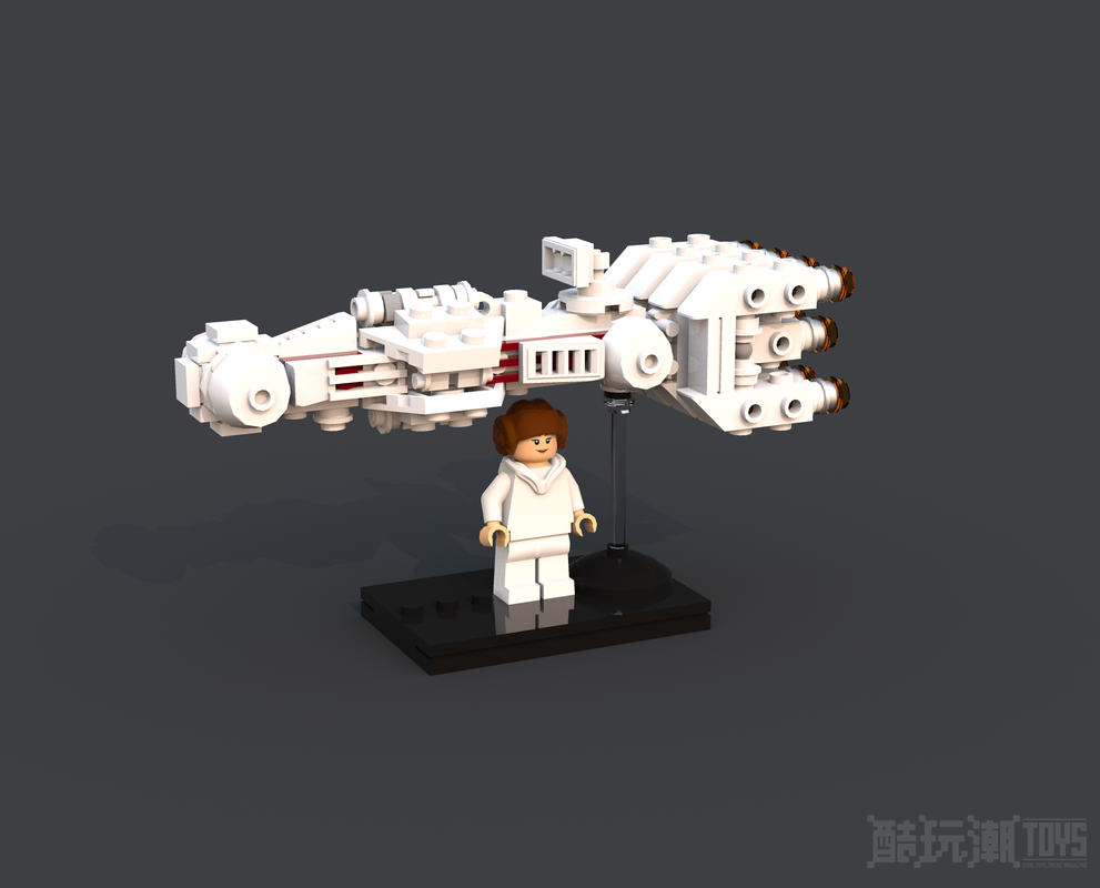 迷你CR-90科雷利亚护卫舰坦提夫IV型封锁舰Mini CR-90 Corellian Corvette Tantive IV Blockade Runner -1