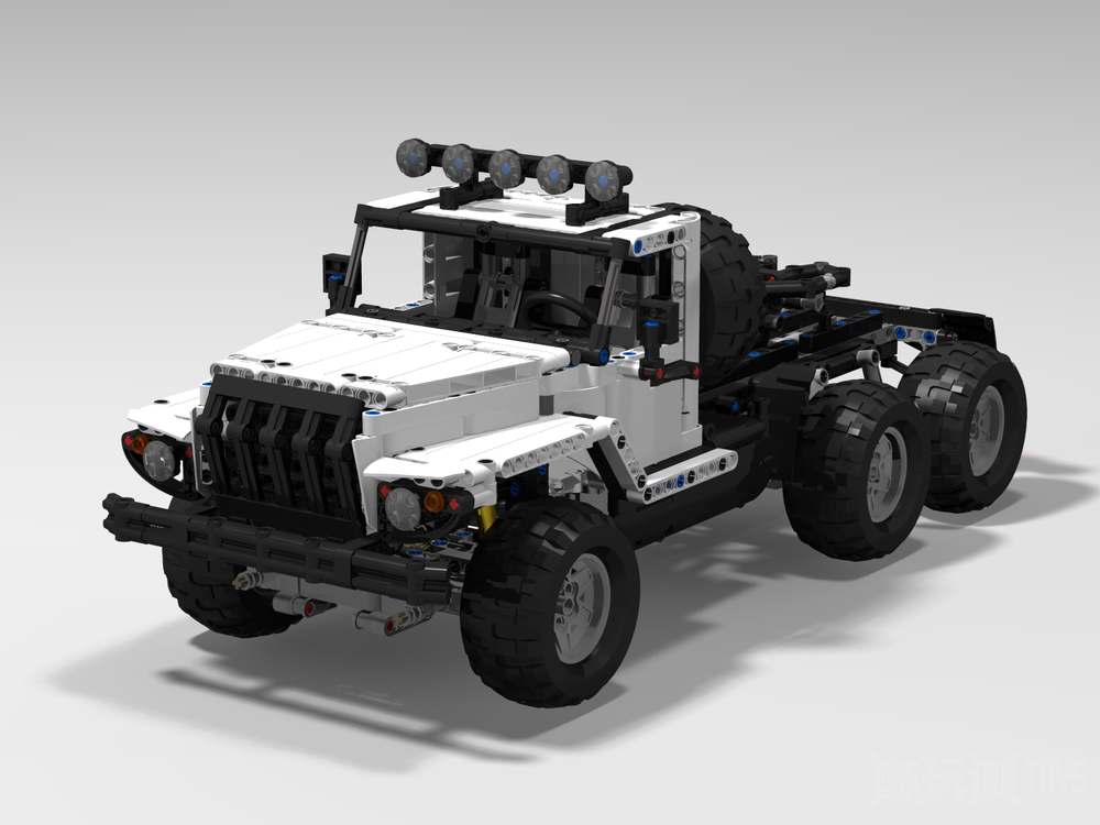 6x6白色卡车-遥控6x6 White Truck - RC -1