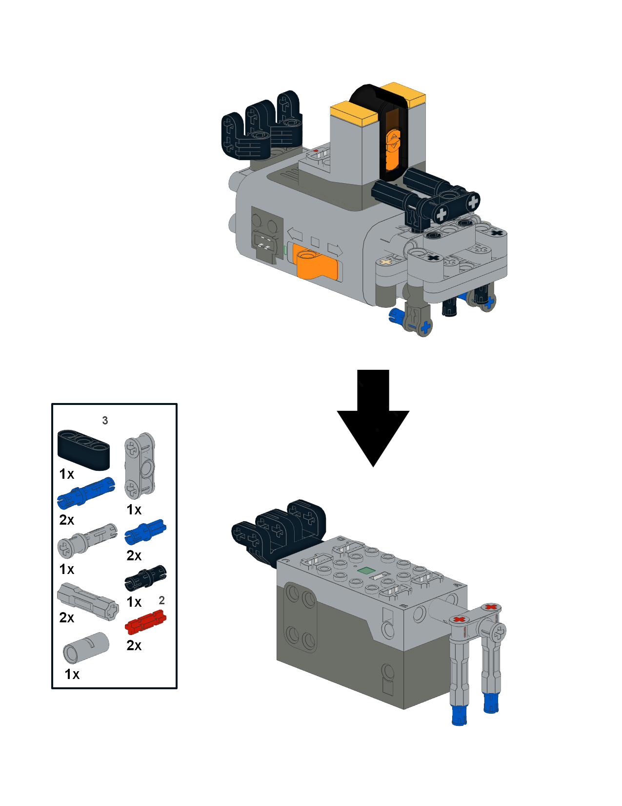 4x4 X-treme越野车（42099）PF底座 4x4 X-treme Off-Roader (42099) PF base -1