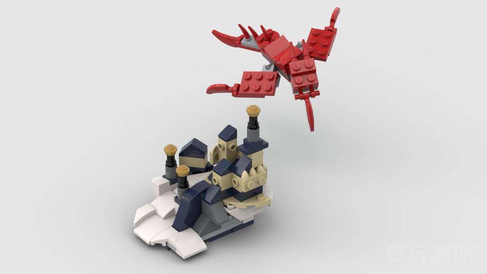 微型城堡和龙 Micro castle and dragon -1