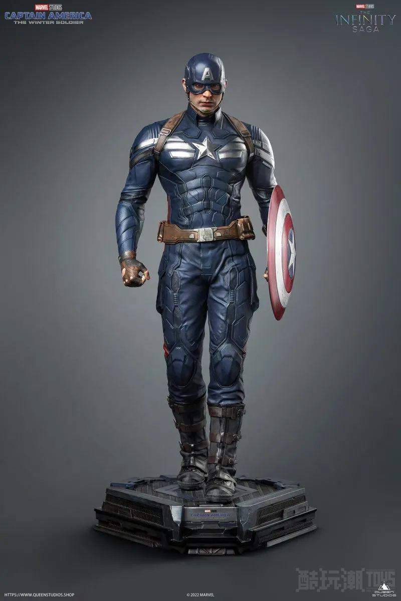 Queen Studios《美国队长2：冬日战士》美国队长（Captain America）1/4 比例全身雕像 -1