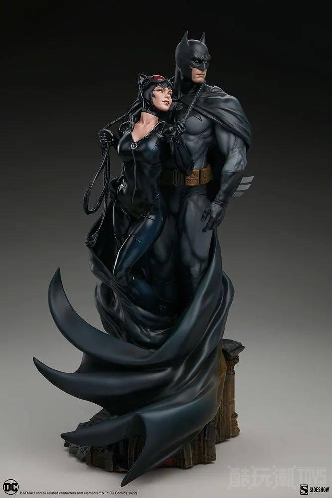 Sideshow DC【蝙蝠侠与猫女】Batman and Catwoman 全身雕像 逼真捕捉两人独处的互动场面 -1