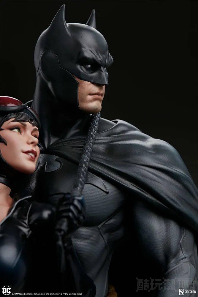 Sideshow DC【蝙蝠侠与猫女】Batman and Catwoman 全身雕像 逼真捕捉两人独处的互动场面 -1