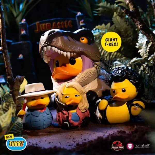TUBBZ《侏罗纪公园》第二弹“葛兰特博士 爱莉 性感伊恩”巨大化“霸王龙Giant”都变成黄色小鸭啦！