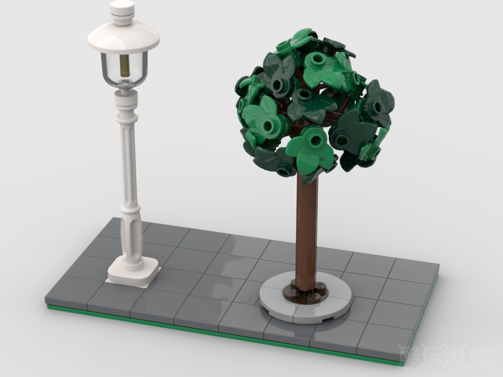 灯柱和树Lamp post & Tree -1
