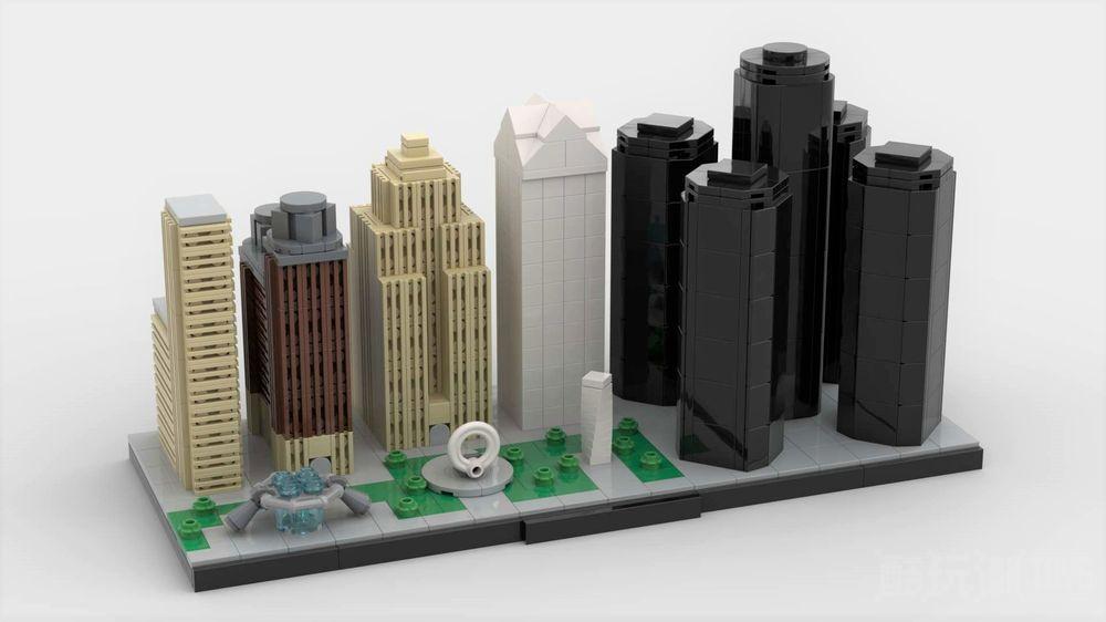 底特律密歇根州天际线Detroit Michigan Skyline -1