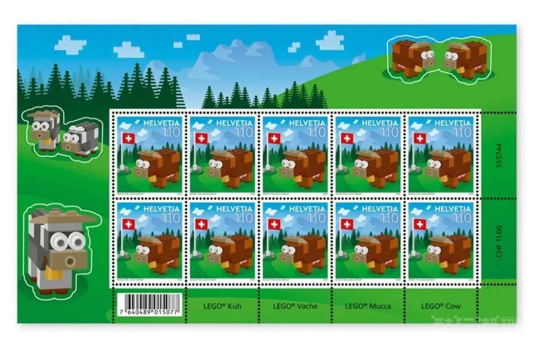 瑞士邮政也发行了乐高周年纪念特别邮票 -1