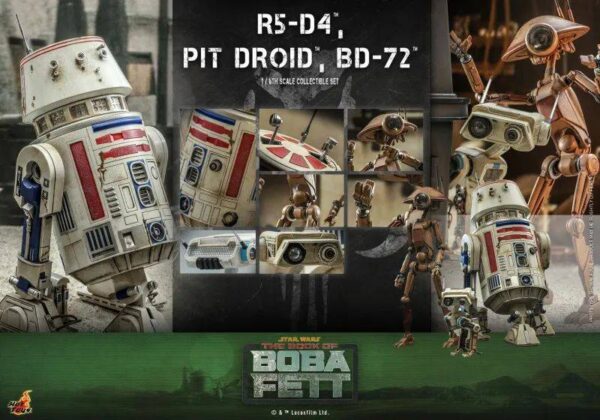 Hot Toys《波巴·费特之书》“R5-D4＆Pit Droid＆BD-72”1/6 比例收藏套组 机器人好帮手驾到！
