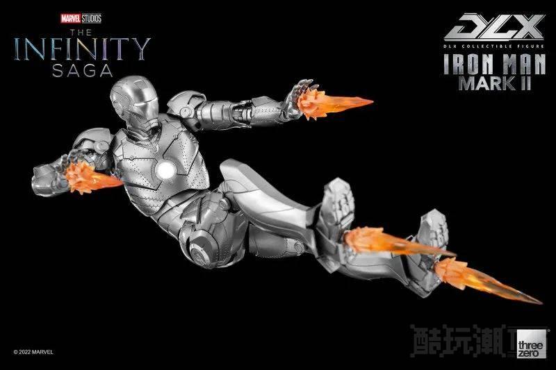 threezero DLX 系列《无限传说》钢铁侠马克2 可动人偶 经典银白、铆钉战甲！ -1