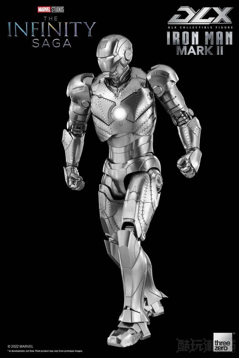 threezero DLX 系列《无限传说》钢铁侠马克2 可动人偶 经典银白、铆钉战甲！ -1