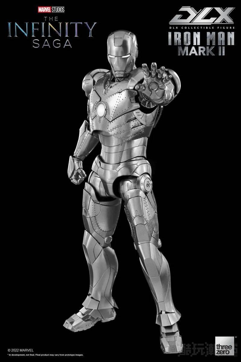 threezero DLX 系列《无限传说》钢铁侠马克2 可动人偶 经典银白、铆钉战甲！ -1