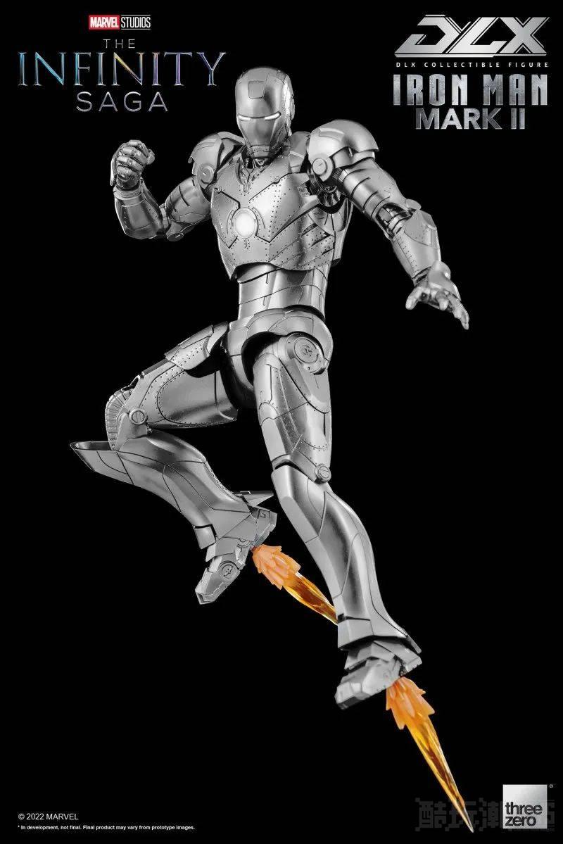 threezero DLX 系列《无限传说》钢铁侠马克2 可动人偶 经典银白、铆钉战甲！ -1