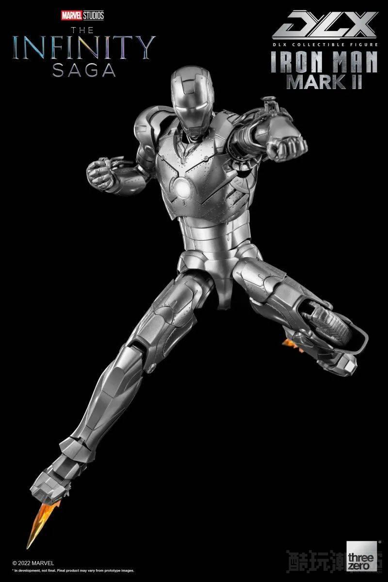 threezero DLX 系列《无限传说》钢铁侠马克2 可动人偶 经典银白、铆钉战甲！ -1