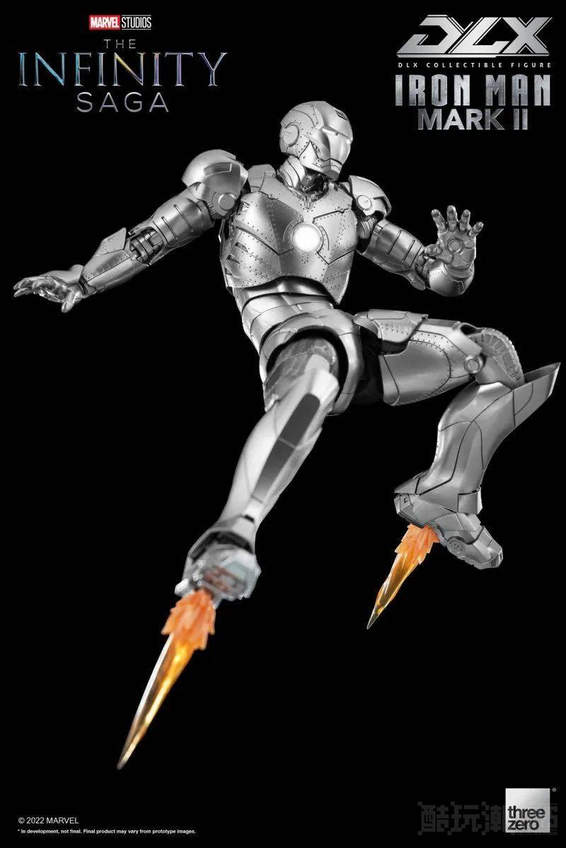 threezero DLX 系列《无限传说》钢铁侠马克2 可动人偶 经典银白、铆钉战甲！ -1