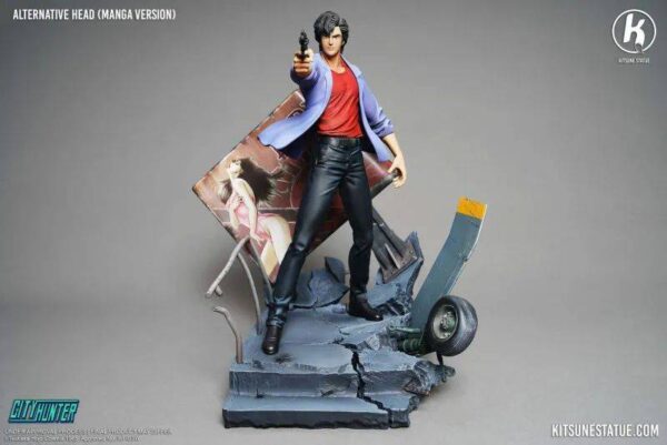Kitsune Statue《城市猎人》寒羽良 1/6比例场景雕像 重现帅气的身影与美女广告看板！