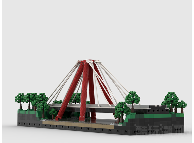 1;200比例的罗伯特-N-斯图尔特大桥Robert N. Stewart Bridge at 1200th Scale -1