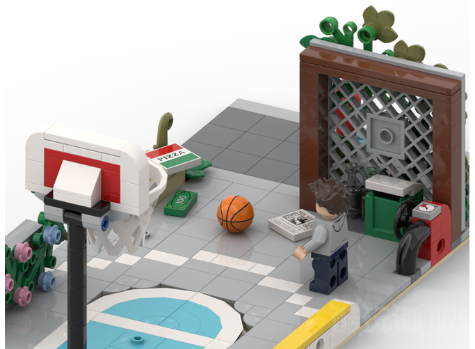 巷子里的篮球场-图纸分享 -1