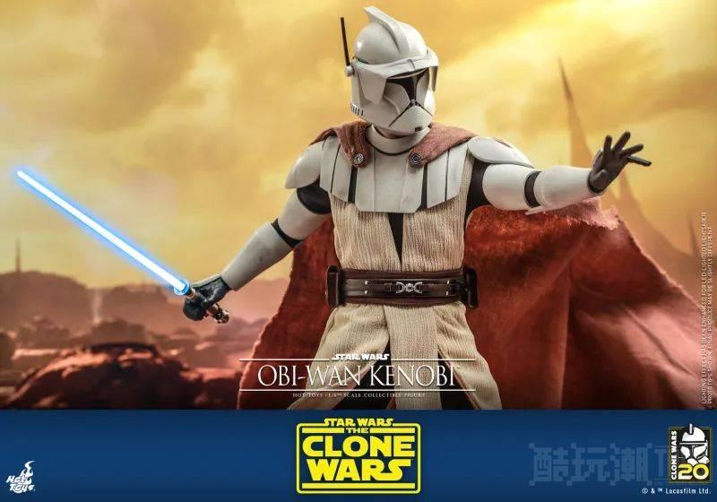 Hot Toys -《星际大战：克隆人战争》欧比旺・科诺比1/6 比例收藏级人偶 战争时期的将军风采再现！ -1