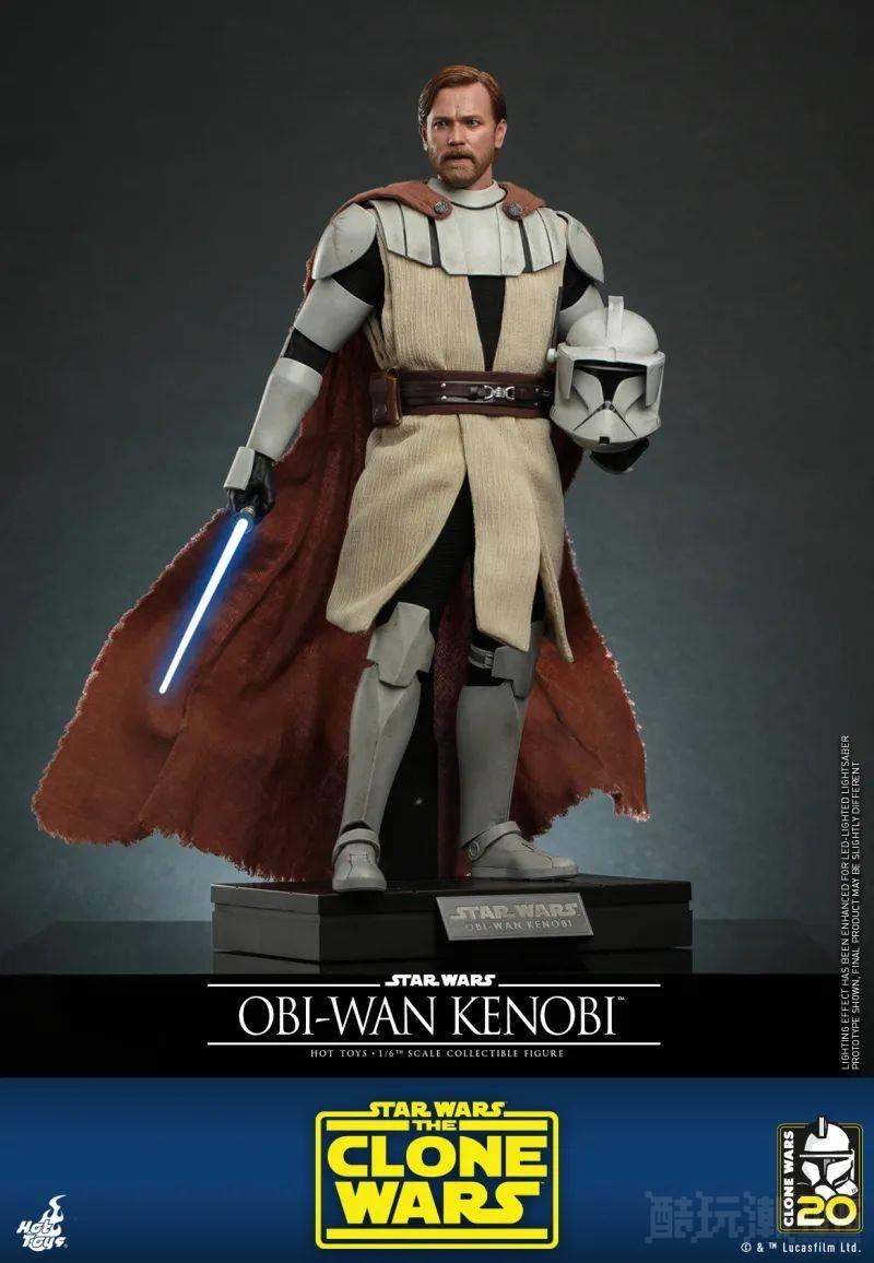 Hot Toys -《星际大战：克隆人战争》欧比旺・科诺比1/6 比例收藏级人偶 战争时期的将军风采再现！ -1