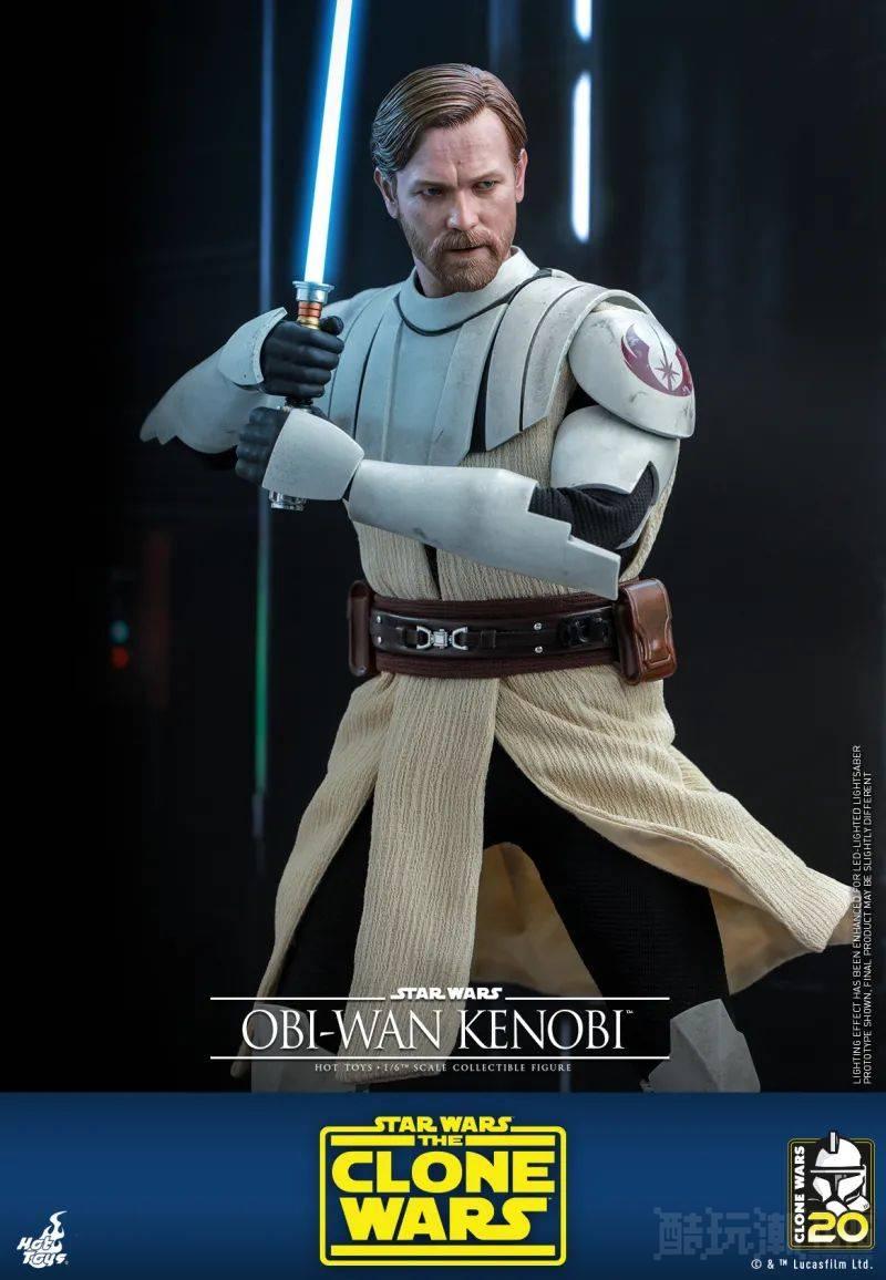 Hot Toys -《星际大战：克隆人战争》欧比旺・科诺比1/6 比例收藏级人偶 战争时期的将军风采再现！ -1