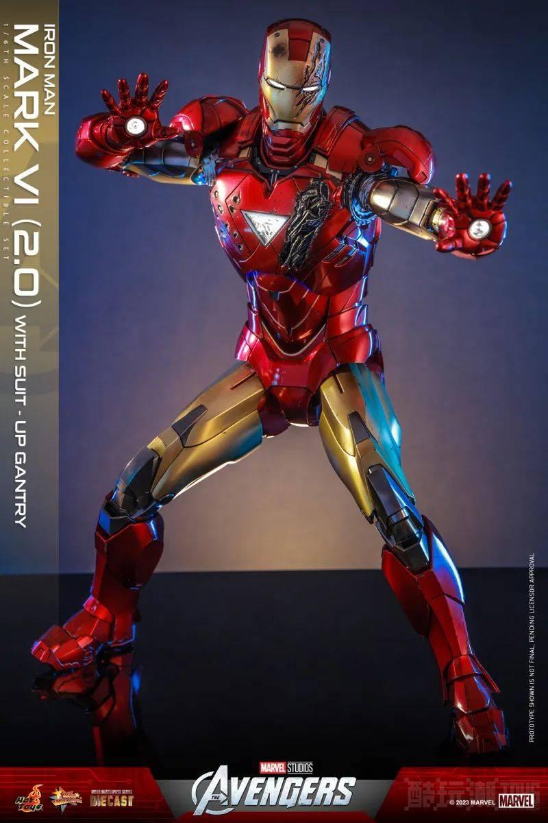 Hot Toys《复仇者联盟》钢铁侠马克6 (2.0) ＆著装整备台 1/6 比例套装组 史塔克大楼天台卸甲一幕再现！ -1