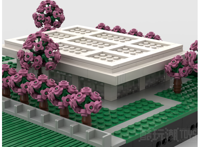 1：200比例的米勒别墅和花园Miller House and Gardens at 1200th Scale -1