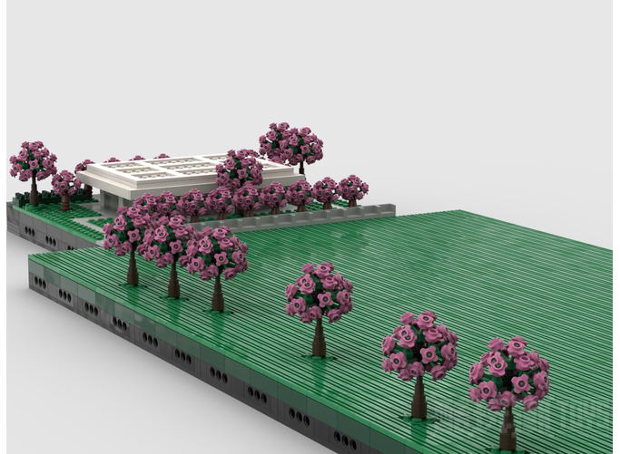 1：200比例的米勒别墅和花园Miller House and Gardens at 1200th Scale -1