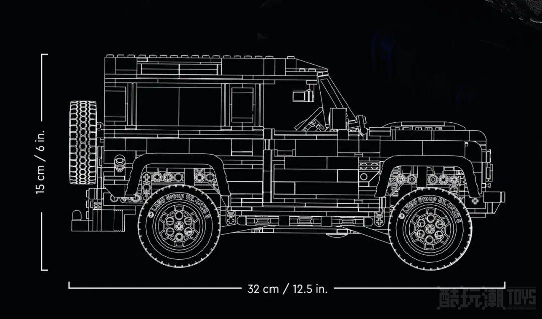 2336片颗粒售价2199元！乐高集团正式发布10317路虎卫士Defender 90 -6