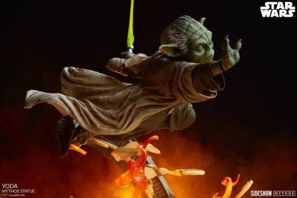 Sideshow Collectibles《星际大战》尤达（Yoda）- Mythos 全身雕像 敏捷作战姿态跃动再现！