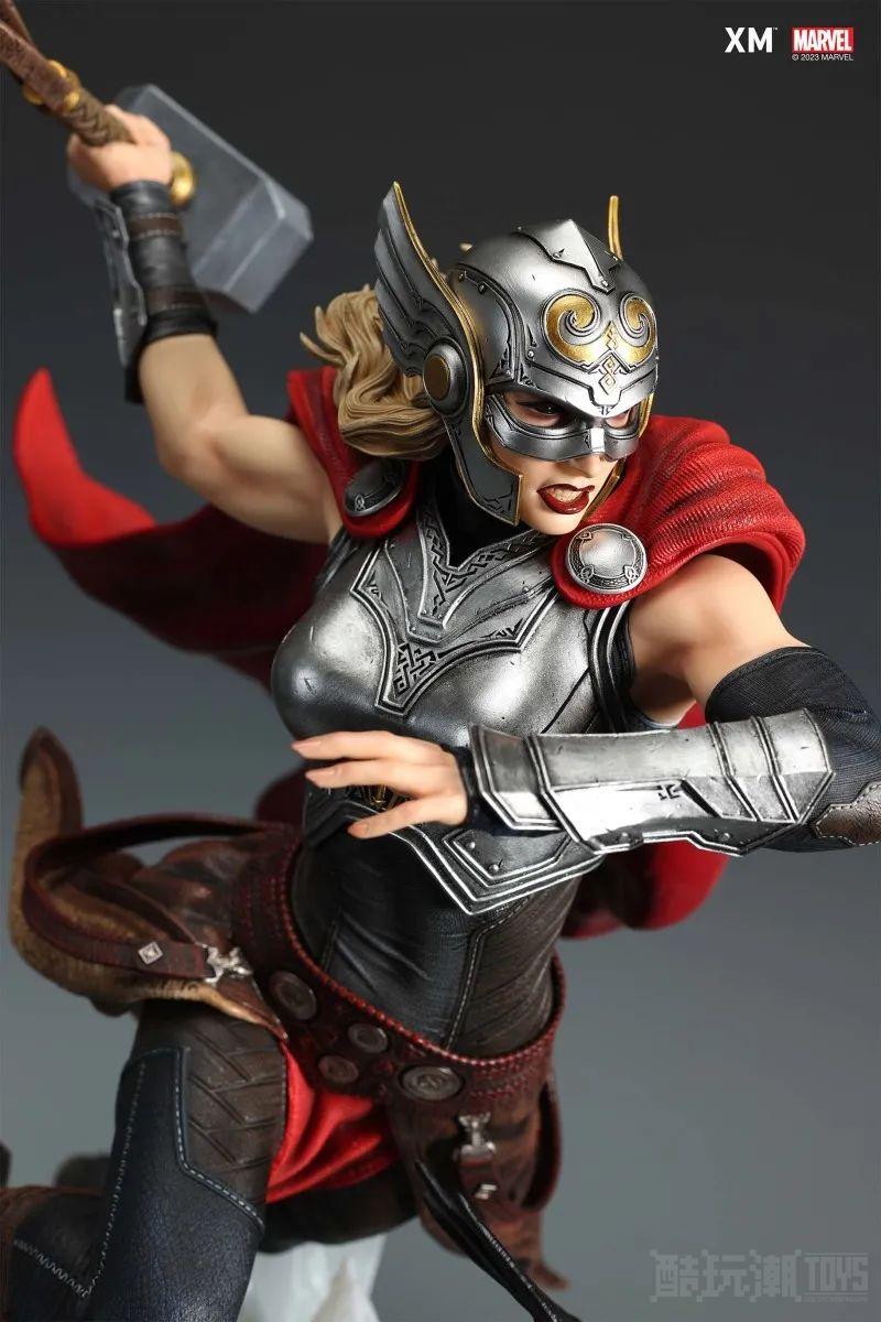 XM Studios MARVEL“雷神索尔”（Mighty Thor）1/4 比例全身雕像 手持雷神之鎚战场突入！ -1