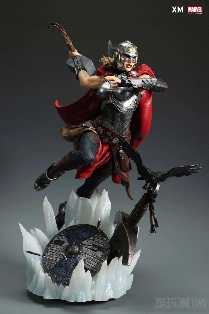 XM Studios MARVEL“雷神索尔”（Mighty Thor）1/4 比例全身雕像 手持雷神之鎚战场突入！ -5