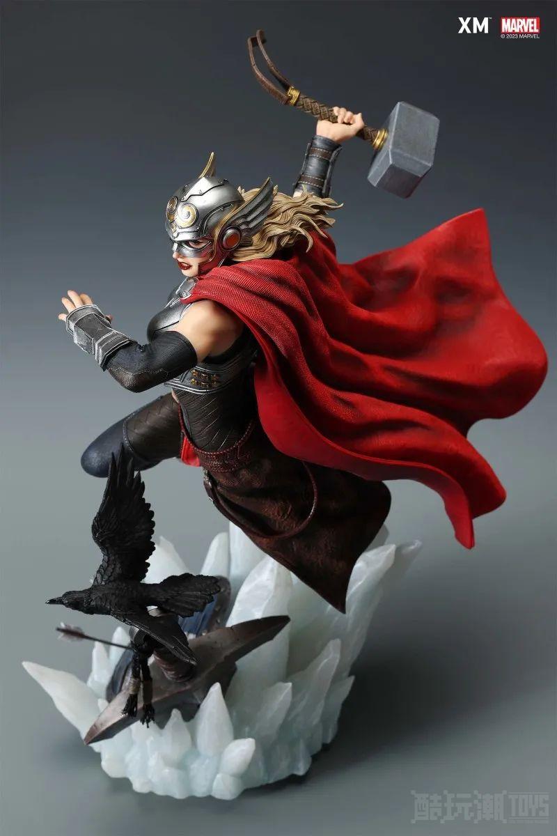 XM Studios MARVEL“雷神索尔”（Mighty Thor）1/4 比例全身雕像 手持雷神之鎚战场突入！ -8