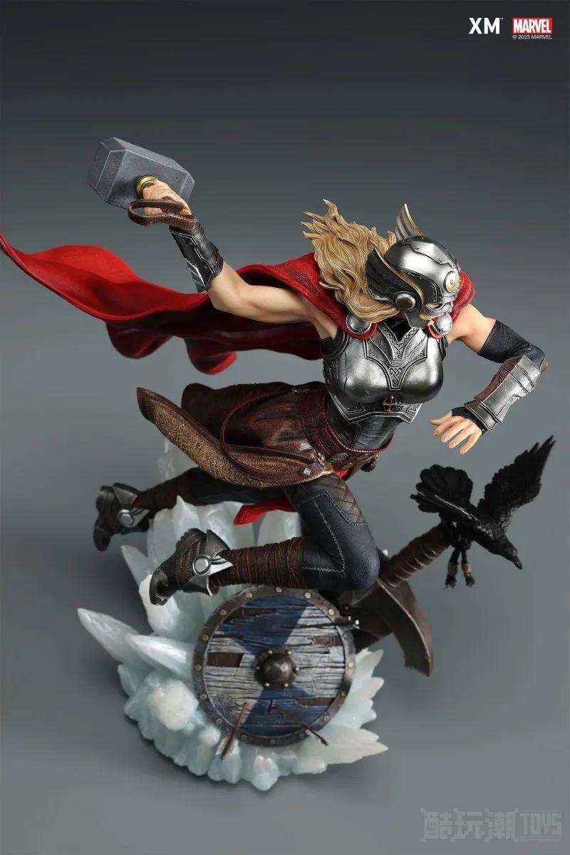 XM Studios MARVEL“雷神索尔”（Mighty Thor）1/4 比例全身雕像 手持雷神之鎚战场突入！ -10