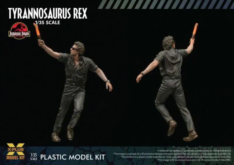X-PLUS《侏罗纪公园》霸王龙（T-Rex）1/35 比例组装模型 少年RIC限定版还附上躲在厕所的那个男人！ -7