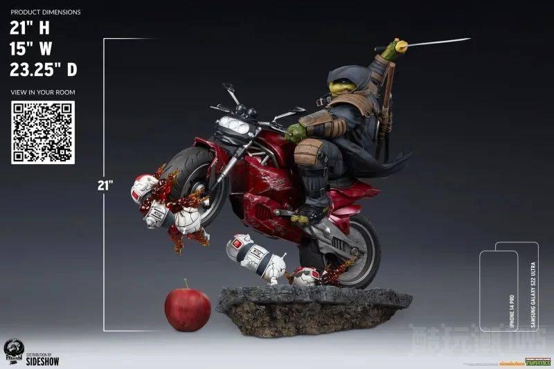 PCS《忍者神龟》摩托车上的最后浪人（The Last Ronin on Bike）1/4 比例雕像 飞速奔驰的突进造型！ -1