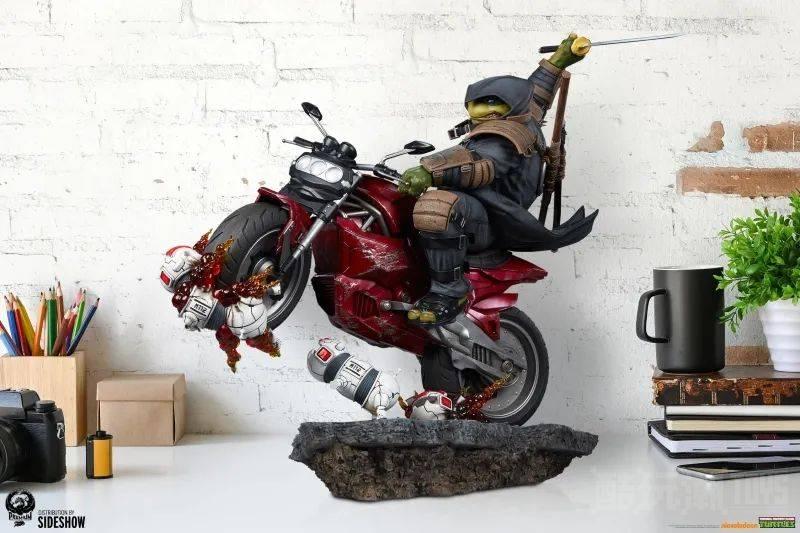 PCS《忍者神龟》摩托车上的最后浪人（The Last Ronin on Bike）1/4 比例雕像 飞速奔驰的突进造型！ -1
