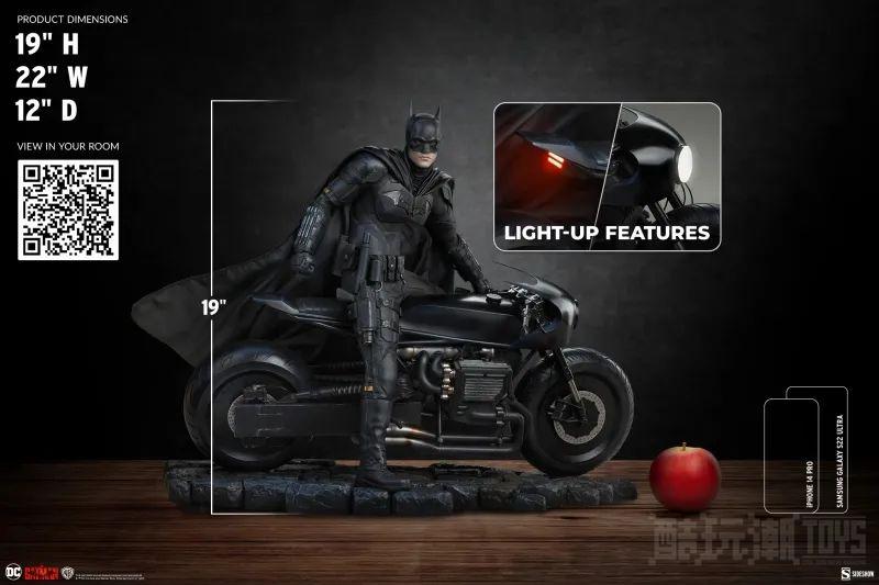 Sideshow Premium Format Figure“蝙蝠侠”全身雕像 与帅气蝙蝠机车一起登场！ -6