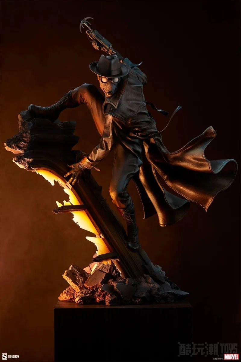 SIDESHOW Premium Format Figure“暗影蜘蛛侠”（Spider-Man Noir）全身雕像 -1