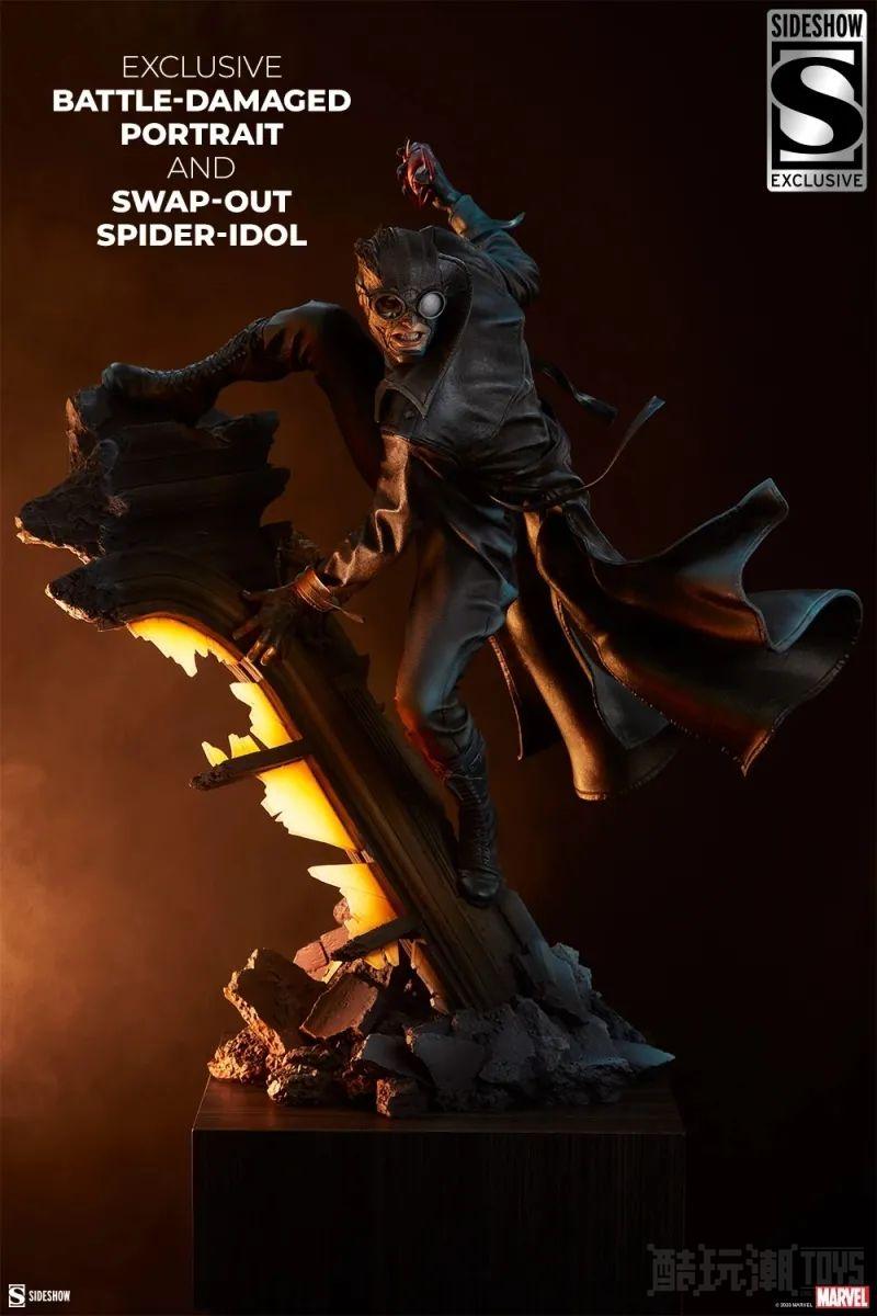 SIDESHOW Premium Format Figure“暗影蜘蛛侠”（Spider-Man Noir）全身雕像 -6