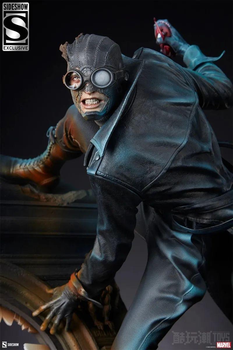 SIDESHOW Premium Format Figure“暗影蜘蛛侠”（Spider-Man Noir）全身雕像 -7