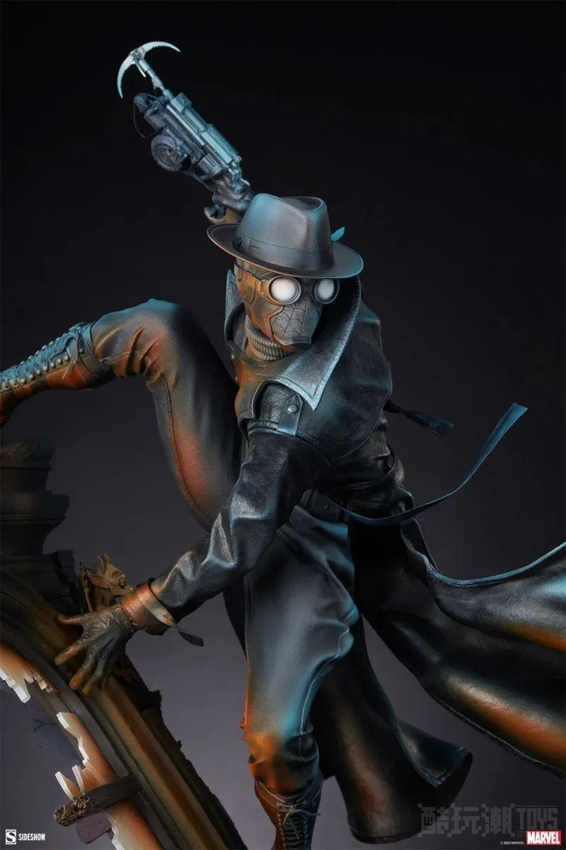 SIDESHOW Premium Format Figure“暗影蜘蛛侠”（Spider-Man Noir）全身雕像 -13