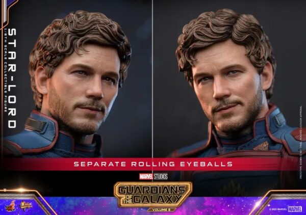 Hot Toys《银河护卫队3》星爵（Star-Lord）1/6 比例收藏级人偶 散发熟男魅力的出色头雕！