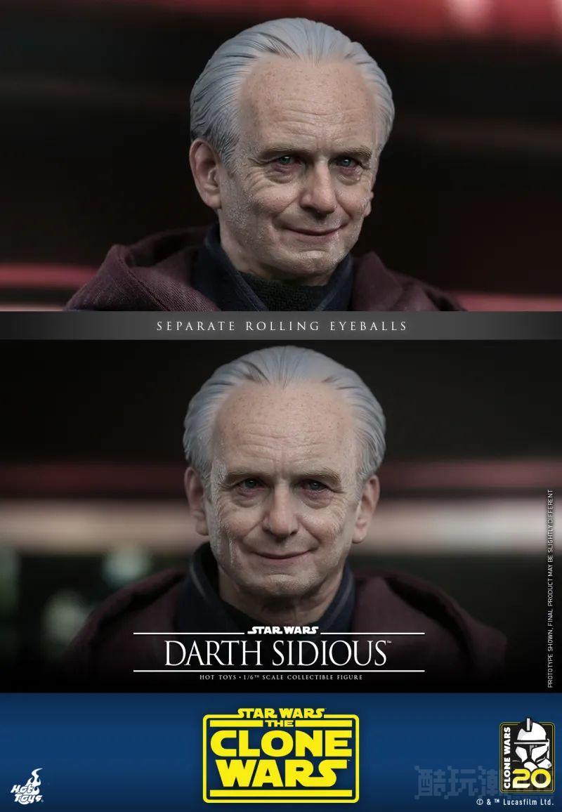 Hot Toys《星际大战：克隆人战争》达斯·西迪厄斯1/6 比例收藏级人偶 压迫感极强的皇帝风采再临！ -3